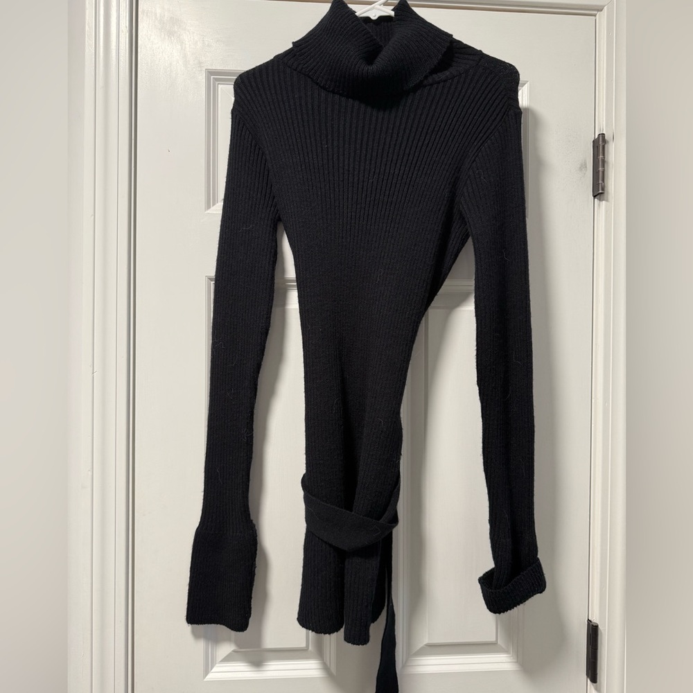 Black Turtleneck Sweaterdress